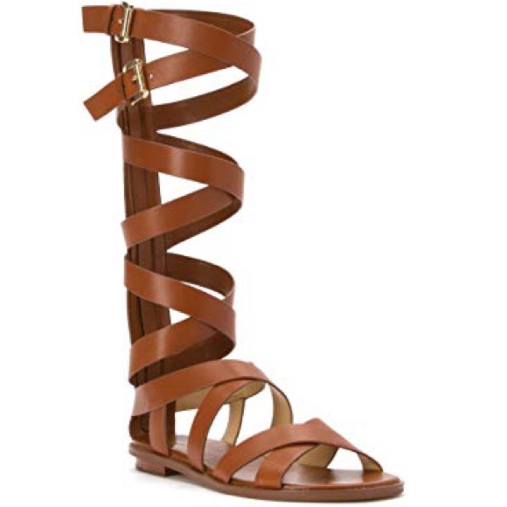 Michael Kors Tan Leather Gladiator Sandal - Sz 8.5